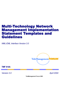 Multi-Technology Network Management Implementation Statement Templates and Guidelines