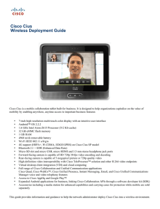 Cisco Cius Wireless Deployment Guide