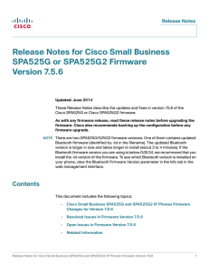 Release Notes for Cisco Small Business SPA525G or SPA525G2 Firmware Version 7.5.6