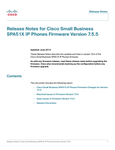 Release Notes for Cisco Small Business Release Notes