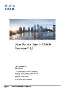 Open Source Used In SPA51x Firmware 7.5.5  Cisco Systems, Inc.