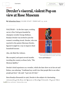 Drexler’s visceral, violent Pop on view at Rose Museum