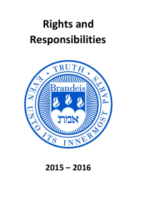 Rights and Responsibilities  2015 – 2016