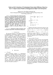 Study on Re-Evaluation of Technological Innovation Efficiency Based on the C