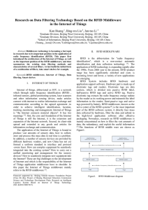 Research on Data Filtering Technology Based on the RFID Middleware