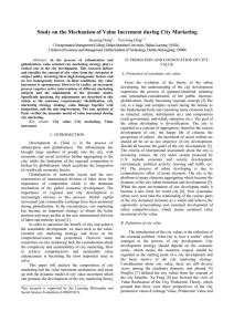 Abstrac II. FROMATION AND CONNOTATION OF CITY VALUE