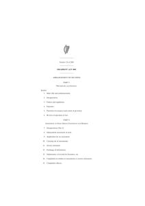 ———————— ARRANGEMENT OF SECTIONS PART 1 Preliminary and General