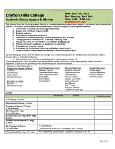 Crafton Hills College Academic Senate Agenda &amp; Minutes Date: April 2nd, 2014