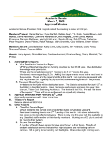 Academic Senate March 5, 2008 Approved Minutes