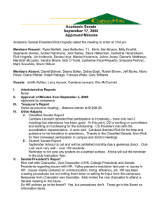 Academic Senate September 17, 2008 Approved Minutes