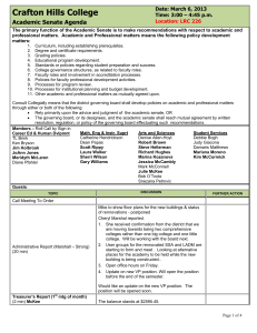 Crafton Hills College Academic Senate Agenda Date: March 6, 2013