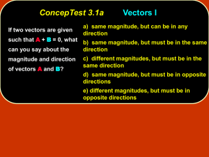 ConcepTest 3.1a Vectors I