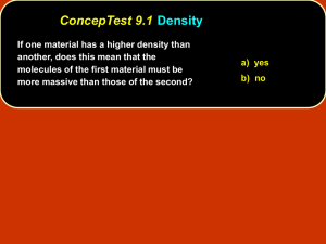 ConcepTest 9.1 Density