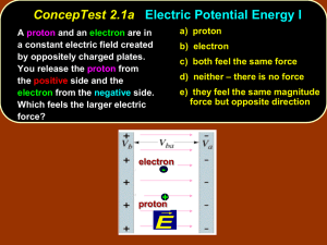 ConcepTest 2.1a Electric Potential Energy I