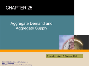 Aggregate Demand and Aggregate Supply Slides by:  John &amp; Pamela Hall