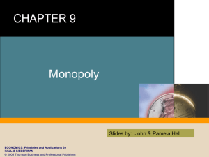Monopoly Slides by:  John &amp; Pamela Hall HALL &amp; LIEBERMAN