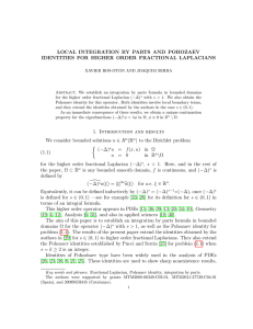 LOCAL INTEGRATION BY PARTS AND POHOZAEV