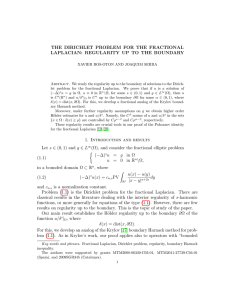 THE DIRICHLET PROBLEM FOR THE FRACTIONAL