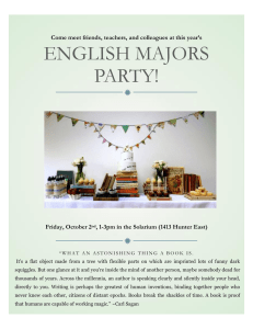ENGLISH MAJORS PARTY! 