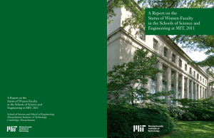 A Report on the Status of Women Faculty Engineering at MIT, 2011