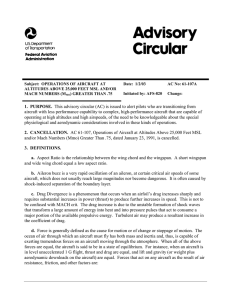 Date:  1/2/03 AC No: 61-107A Subject:  OPERATIONS OF AIRCRAFT AT