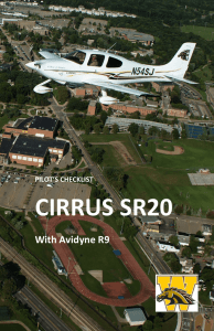 CIRRUS SR20  With Avidyne R9 PILOT’S CHECKLIST