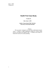 Health First Case Study June 1, 2015 Version 6.0