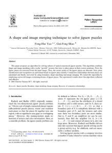 A shape and image merging technique to solve jigsaw puzzles