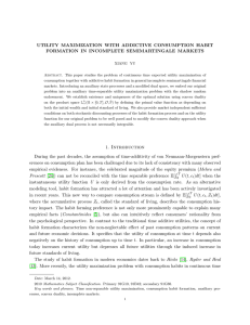 UTILITY MAXIMIZATION WITH ADDICTIVE CONSUMPTION HABIT FORMATION IN INCOMPLETE SEMIMARTINGALE MARKETS