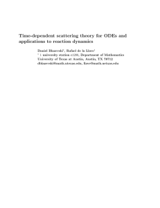 Time-dependent scattering theory for ODEs and applications to reaction dynamics