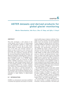 6 ASTER datasets and derived products for global glacier monitoring CHAPTER