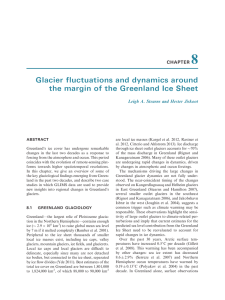 8 Glacier ﬂuctuations and dynamics around CHAPTER