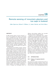 18 Remote sensing of mountain glaciers and ice caps in Iceland CHAPTER