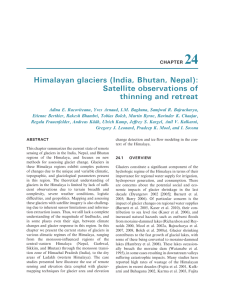 24 Himalayan glaciers (India, Bhutan, Nepal): Satellite observations of thinning and retreat