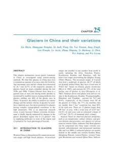 25 Glaciers in China and their variations