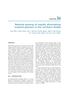 26 Remote sensing of rapidly diminishing tropical glaciers in the northern Andes