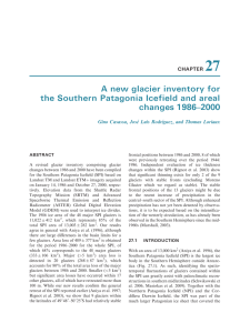 27 A new glacier inventory for the Southern Patagonia Iceﬁeld and areal