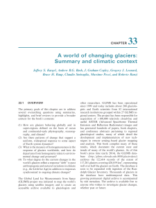 33 A world of changing glaciers: Summary and climatic context