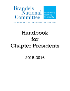 Handbook for Chapter Presidents