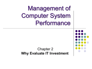 Management of Computer System Performance Chapter 2