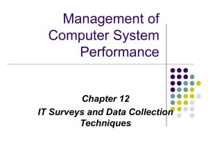 Management of Computer System Performance Chapter 12