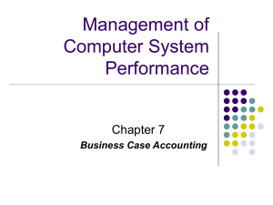 Management of Computer System Performance Chapter 7