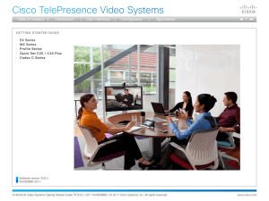 Cisco TelePresence Video Systems 1 User interfaces Introduction