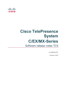 Cisco TelePresence System C/EX/MX-Series Software release  notes TC5