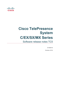 Cisco TelePresence System C/EX/SX/MX Series Software release notes TC5