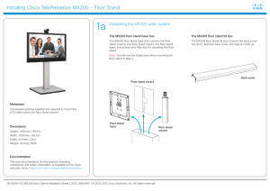 1a Installing Cisco TelePresence MX200 - Floor Stand