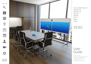 CE 8.0 User Guide Cisco TelePresence