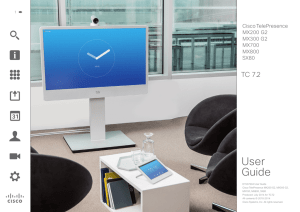 User Guide TC 7.2 Cisco TelePresence