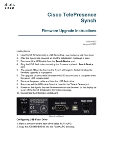 Cisco TelePresence Synch  Firmware Upgrade Instructions
