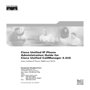 Cisco Unified IP Phone Administration Guide for Cisco Unified CallManager 4.2(3)